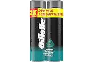 ‎GILLETTE Gillette Rasiergel Männer für empfindliche Haut und besseres Gleiten über die Haut, 2er Pack (2 x 200 ml)