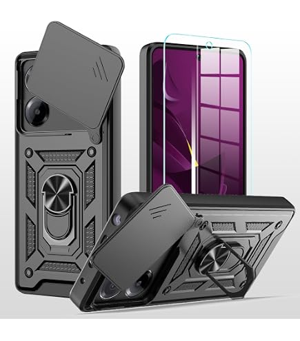 HAOFUGUI Cover per Xiaomi Poco X7 Pro 5G, con Supporto Anello a 360 °, con Prote