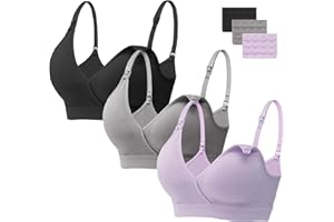 HBselect Reggiseno Allattamento con Estensione Reggiseno Bra Donna Morbido e Traspirante Reggiseno Senza Ferretto e Senza Cuciture