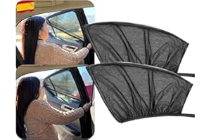 BEGOÑA ECHEGOYEN B-E ® Parasol Ventanas Traseras Coche Universal | Parasol Coche para Ventana Lateral Trasera | para Sol para Coches niños y Mascotas | Pack de 2 Unidades.