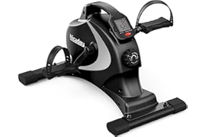 Niceday Pedaliera Elettrica per Gambe e Braccia, Mini Cyclette Fitness da Casa e Ufficio, Allenatore per Anziani, Allenamento Silenzioso e Regolabile, Mini Bike Salvaspazio con Display LCD