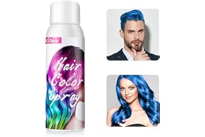MOFAJANG Spray Colore per Capelli, Temporaneo Colorato Blu, Tintura One Time, Rapida, Facile da Lavare per Cosplay Halloween, Adatta a Bambini e Adulti - 100 ml