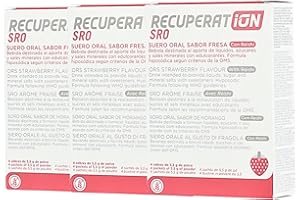 RECUPERAT-ION PACK 3 Suero Oral Natural en Polvo con Reishi y Prebiótico para Flora Intestinal - Inmunidad Digestiva Niños y Adultos - Sabor Fresa Sin Gluten Ni Lactosa - Pack 4 Sobres Apto Veganos | RECUPERATION