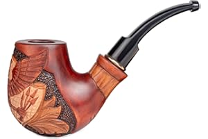 ‎DR WATSON Dr. Watson - Holz-Tabakpfeife, Sammlerserie, handgeschnitzt, passt für 9mm Filter (American Eagle)