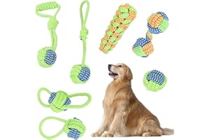 GGISUI 7 pièces Jouet pour Chien Coton Corde, Jouet Chien Indestructible, Jouets à Mâcher Jouet D'entraînement Corde Chien pour Tous Les Types de Chiens