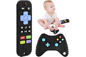 ZUOQIANG 2 Piezas Mordedor Bebe, Juguetes de Silicona para La Dentición, Mando a Distancia para la Dentición para Bebés, Regalos para Bebés de 3 a 12 Meses, Ideales para la Dentición y Masticación