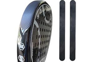 ZRZSPORTS ZRZ Protector para Pala de Padel Transparente y Negro - Ligero y Resistente (7g) - Protección Total contra Golpes y Arañazos - Instalación Rápida y para Todas Las Palas -35x370x0.30mm