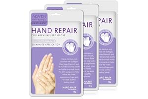 HRAMEX Handpeeling-Maske(3er-Pack),feuchtigkeitsspendende Handschuhe,feuchtigkeitsspendende natürliche Therapiehandschuhe,Peeling-Handpeeling-Maske für trockene Hände, Reparatur rauer Haut für Männer Frauen