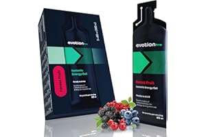 EVOTION PRO HEALTHLINE NUTRITION EVOTION PRO Gel Energetique - Isotonique, Lot de 5 á 60ml, D'hydratation adéquat, Activer votre Esprit et vos Muscles, Gel à Base de Maltodextrine, Vegane, Fruit de Bois