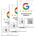 Google Tap Cards | Review QR Code | Contactless Review Card | NFC Tap Card (3 Pack Google Cards)