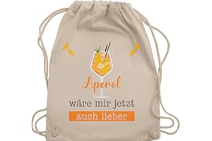 Shirtracer - Turnbeutel Rucksack - Statement - Taschen - Aperol wäre mir jetzt auch lieber - Apreol Geschenk Lustig