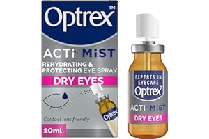 Optrex Actimist, Dry Eyes, 10ml, Rehydrating & Protecting Eye Spray ,Instant, Long-Lasting relief, Dual Action Relief For Tired, Dry Eyes, Treatment For Discomfort And Fatigue, Easy to Apply