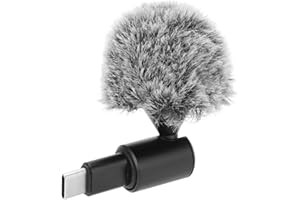 Goshyda Micrófono, Mini USB-C Plug-Play Omnidireccional Teléfonos móviles Micrófono con Interfaz Tipo C para Android