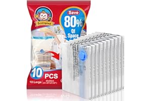 BoxLegend Vacuum Storage Bags Vacuum Bags - 10 Large 80x60cm Double Zip Seal Reusable Airtight Bags Vacuum Pack Storage Bags for Duvets, Bedding, Pillow, Clothes, Quilt, Sweater, Comforter, Suitcase