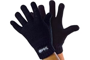 THMO Childrens Thinsulate Gloves for Winter Boys & Girls Knitted Thermal Full Finger Gloves for Kids