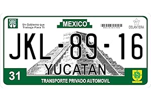 Inga Mexico Yucatán - Placa de matrícula con Foto de Yucatán (Personalizable)