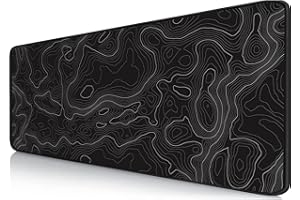 Owege Gaming Mauspad XXL 800 x 300 mm Artistic Curve Mousepad Groß Vernähte Kanten Wasserdicht Anti-Rutsch für PC, MacBook,Laptop Verbessert Präzision und Geschwindigkei, aus Neopren