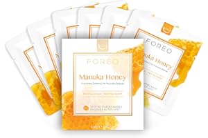 ‎FOREO FOREO Manuka Honig UFO-aktivierte Gesichtsmaske gegen stumpfe und müde Haut, 3er-Pack, Anti-Aging, beruhigend, Manuka Honig & Allantoin, tierversuchsfrei, kompatibel mit allen UFO Geräten