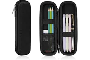 FINPAC Piórnik z twardego tworzywa EVA, odporny na uderzenia, do biura, szkoły, czarny, S, Piórnik