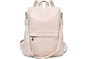 KESUDE Anti Theft Backpack for Women Small Ladies Fashion Rucksack PU Leather Travel Small Daypack Shoulder School Bag Waterproof Back Pack for Shopping Date/Daily