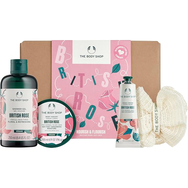 The Body Shop British Rose Beauty Bag - Duschgel, Body Butter, Handcreme Im Set