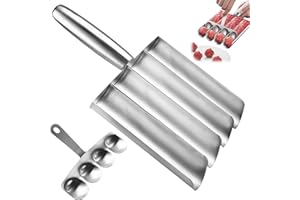 MOLBORY Kitchen Meatball Maker foremka do klopsików ze stali nierdzewnej, z łopatkami do krojenia, czterema rurami, metalowa foremka do klopsików, do szybkiego gotowania
