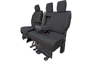 PRIMUS SEAT COVERS Tailored Seat Covers to Fit: Vauxhall Vivaro 2019+ Citroen Dispatch, Peugeot Expert, Toyota Proace 2016+ Fiat Scudo 2022+ Driver & Double Passenger [MUST HAVE FOLD DOWN TRAY]