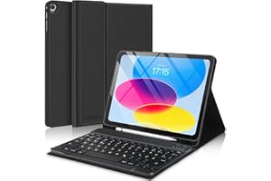 ‎JADEMALL JADEMALL iPad 10 Generation Tastatur für für iPad 10.9 Zoll 2022, Kabellose Abnehmbare Folio Keyboard Hülle mit Stifthalter, QWERTZ Deutsches