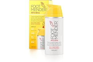 Footmender All in One | Traite et guérit les pieds secs, la peau dure (callosités), les cors et les talons fissurés (fissures du talon) | Effet significatif après le premier traitement | 100 ml