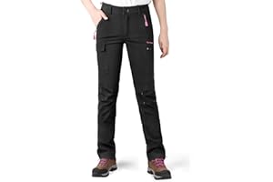KUTOOK Pantaloni Escursionismo Donna Invernali Pantaloni Hiking Softshell Impermeabile da Arrampicata Trekking Sci Neve Outdoor