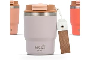 ECOROOTS Evergreen - Termo Café para Llevar 360 ml I Taza Térmica Antigoteo I Sin BPA I Vaso Térmico para Café I Acero Inoxidable I Travel Mug para Bebidas Frías y Calientes I Vaso Café (LILA LAVANDA)