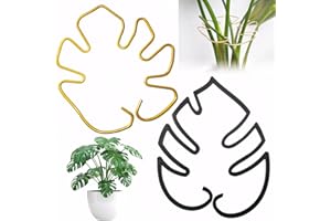SNONESIY 2 Stück Monstera Rankhilfe Pflanzenstütze Monstera Pflanzen Halter Pflanzen Stütze Staudenhalter Pflanzenhalter Zubehör für Den Pflanzenanbau Zimmer und Gartenpflanzen(Schwarz und Gold)