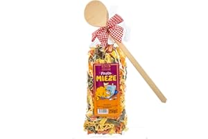 ‎BULL & BEAR Bull & Bear bunte Katzen Nudeln, 250g, Motivnudeln aus Hartweizengrieß, handgefertigt in deutscher Manufaktur, Pasta Geschenk, inkl. Holzlöffel