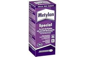 HENKEL Metylan Special, Adesivo in Polvere per Carta da Parati, Rapida Preparazione, Resistente, Riposizionabile, Colla da parati facile da applicare, Per Parati pesanti, Resa 25 Mq con una Confezione, 200g