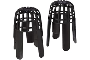 merriway BH03114 (2-Piece) Gutter Balloon Outlet Guard, Black To Fit 68 mm Pipe - Pack of 2