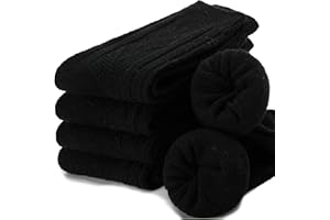 EBMORE Chaussettes Thermiques en Laine de Mérinos pour Femmes Marche Chaudes Épaisses Hiver Confortables Travail Douces Bottes Froides Chaussettes pour Femmes Paquet de 5