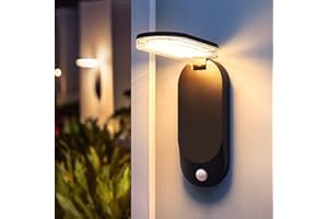 LETMY Solar Lights Outdoor Garden, 2 Pack Motion Sensor Lights Outdoor with 2 Lighting Modes, Foldable Design Outdoor Security Wall Lights Solar Powered Waterproof for Garden Fence Patio Garage