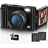 Fotocamera Digitale,Jumobuis 4K 48MP Fotocamera Compatta Ricaricabile Con Scheda di memoria da 32 GB Zoom Digitale 16X,Fotoca