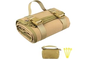 EZIZB Tapis de tir rembourré pour l'extérieur, avec 4 clous de sol et 1 sac de rangement, tapis de pique-nique épais, imperméable pour l'entraînement