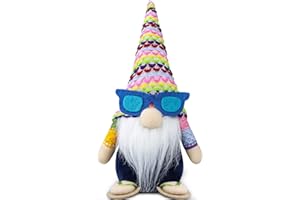 Gehydy Spring Beach Gonk Summer Decorations Gnome Gift Handmade Scandinavian Tomte Farmhouse Decor for Home Kitchen Tiered Tray (Navy Blue)
