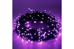 EPESL Luci per Albero di Halloween 25m 220 LEDs Natalizie - Esterno Interno Funzione di Memoria con 8 Modalità End-to-End Estensibile Stringa Luci Catene Luminose Decorazione per Domestici Festa - Viola