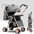 2 in 1 Baby Stroller, Newborn Convertible Bassinet Stroller Lightweight Travel Stroller for 0-36 Months - Easy Fold & Compact Stroller with Canopy, Storage Basket, Multi-Position Recline
