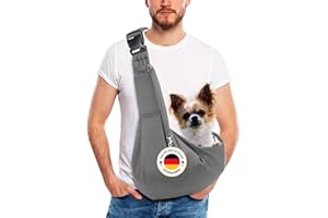 AVIDA ZEN Borsa da Trasporto per Cani Fino a 10 kg, Regolabile, per Piccola Taglia e Gatti, Carrier da Viaggio (Grigio)