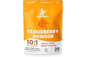 ‎JUNGLE POWDERS Jungle Powders Wilde Moltebeeren Pulver 100g 100% Natürliches Moltebeerenextrakt aus Reinen und Sauberen Arktischen Nordischen Wäldern Superfood Pulver Gefriergetrocknete Arktische Moltebeeren