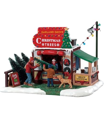 Lemax Vail Village – Lotto Alberi Di Natale In Miniatura, Edificio Illuminato Per Villaggio Natalizio