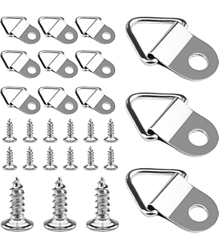 KOTARBAU Bilder-Klappösen 25er Set - Aufhänger Für Bilderrahmen - Vermessingt 8mm