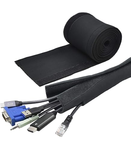 Tubo flessibile di protezione per cavi, 2 m, con chiusura in velcro, in