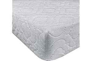 Brillars Thick Cot Bed Mattress 160x80 cm - Extra Breathable Baby Toddler Foam Hypoallergenic Quilted Zip Removable White Cover Made in England (160 x 80 x 13 CM)