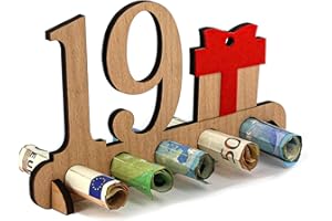 Giftota - Regalo per il 19° compleanno in legno - Regalo per il 19° compleanno - Anniversario - Regali in legno - Regali per amici, familiari