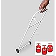 Pioneer's Krisan Steel Easy to Use LPG Trolley (White, Standard Size)